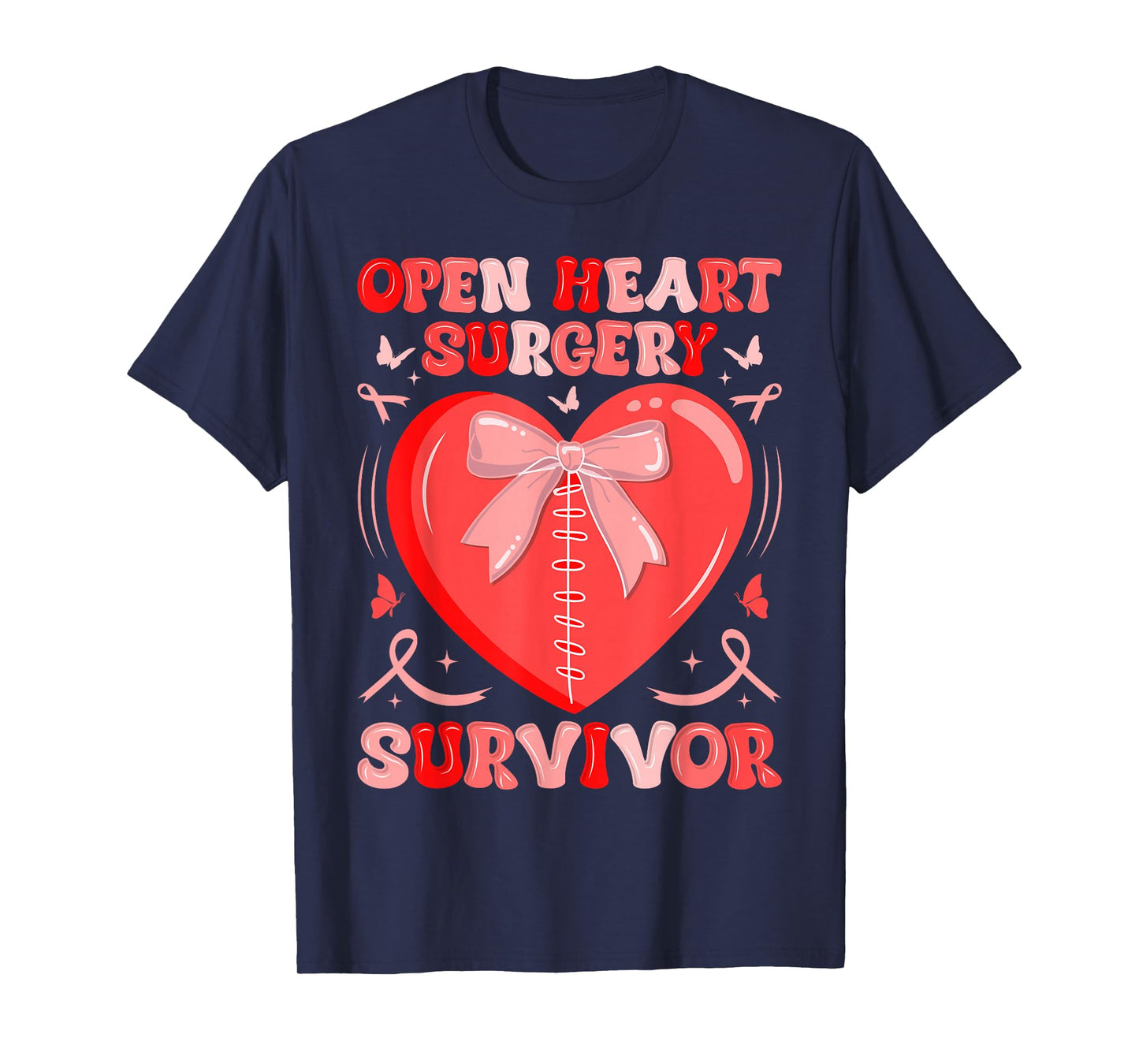 Open Heart Surgery Survivor Warrior Heart Disease Awareness T-Shirt