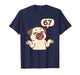 Dog Pug 67 Meme Six Seven Funny Gen Alpha T-Shirt
