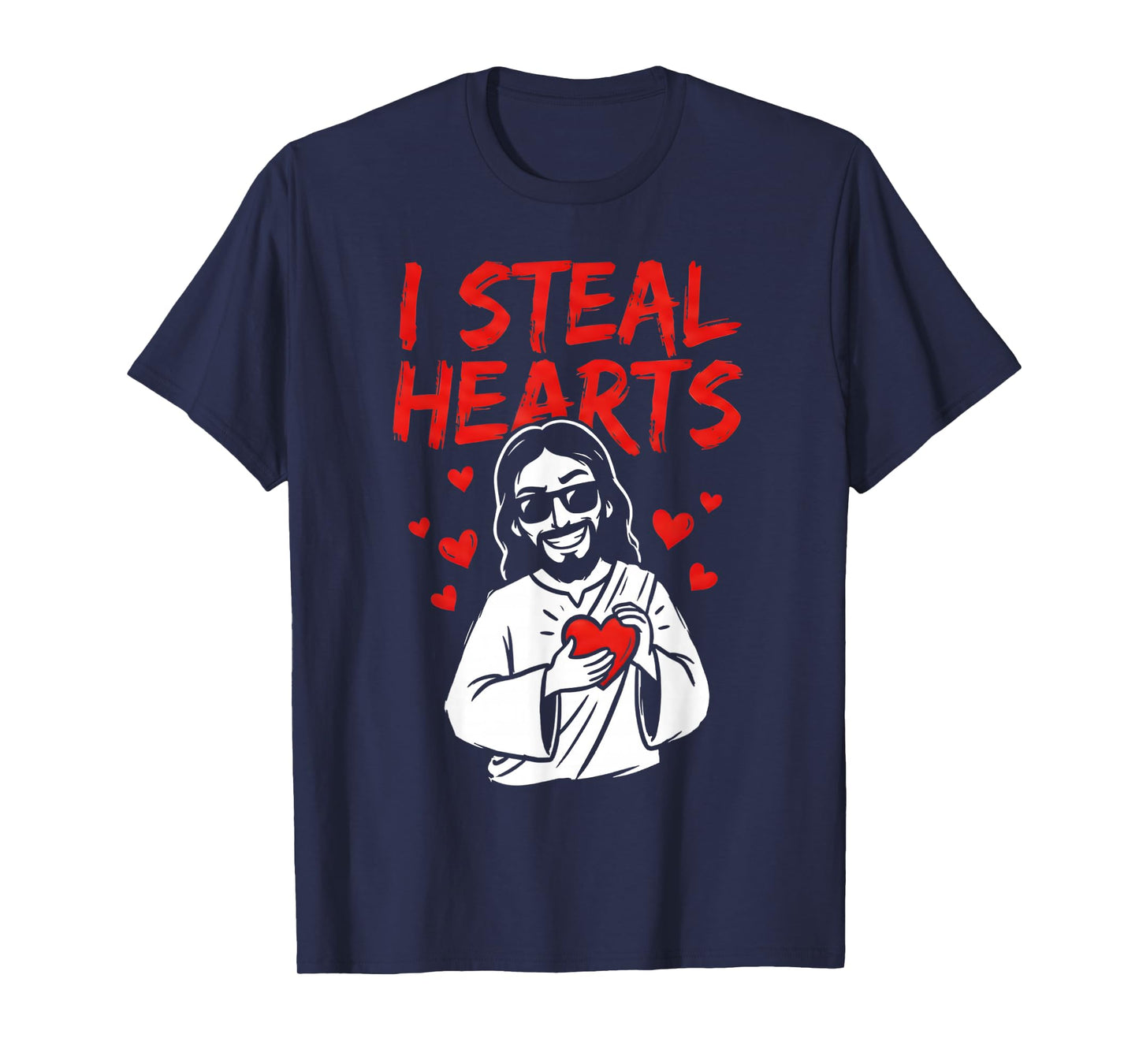 I Steal Hearts Jesus Valentines Day Christian Love Religious T-Shirt