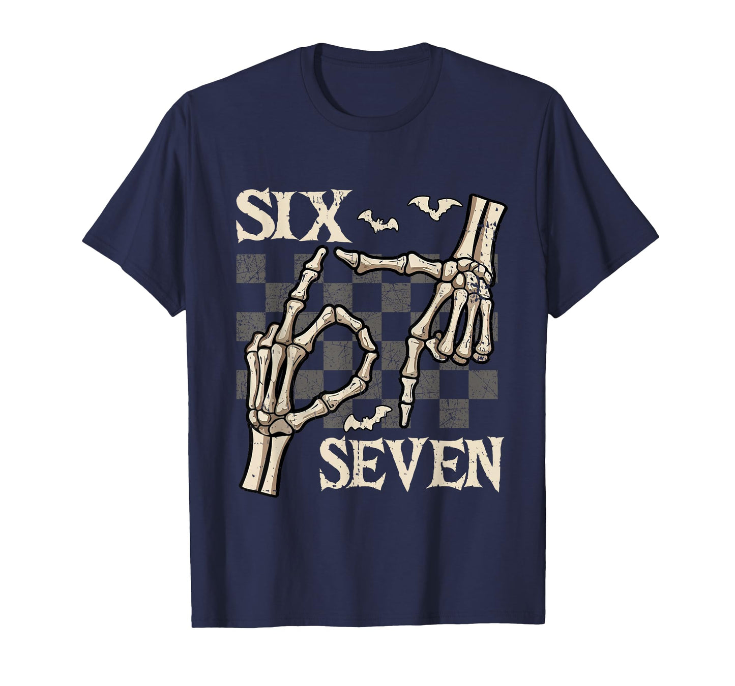 Funny 67 Meme Skeleton Hand 6 7 Halloween Shirts Six Seven T-Shirt