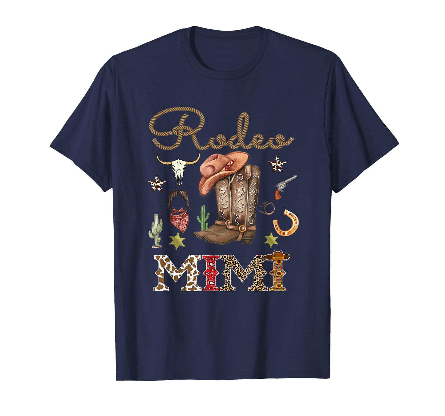 Rodeo Mimi Cowboy Cowgirl Birthday Matching Family T-Shirt