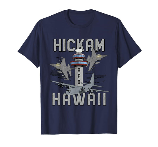 Hickam AFB Hawaii Air Force Base Fighter Jets Vintage Tee T-Shirt