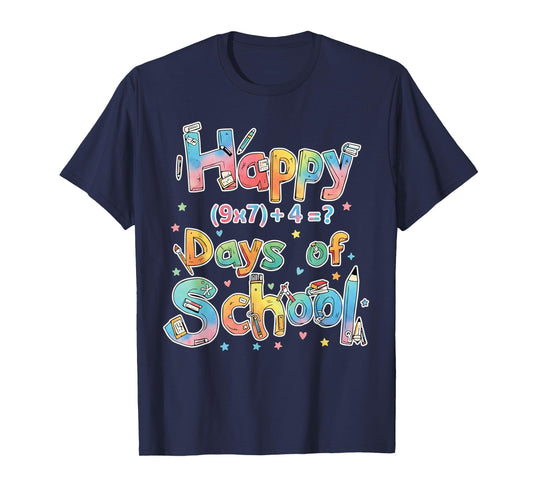 Happy 67 Days of School Math Equation Teacher six Seven Meme T-Shirt