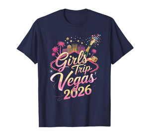 Girls Trip Vegas 2026 Confetti Party Crew T-Shirt