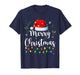 Merry Christmas Lights Santa Hat Xmas Family Matching Pajama T-Shirt