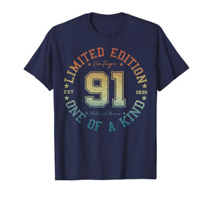91 Year Old Gifts Vintage 1935 Limited Edition 91st Birthday T-Shirt