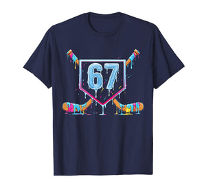 67 Hockey Drip Meme Number Graphic Design T-Shirt
