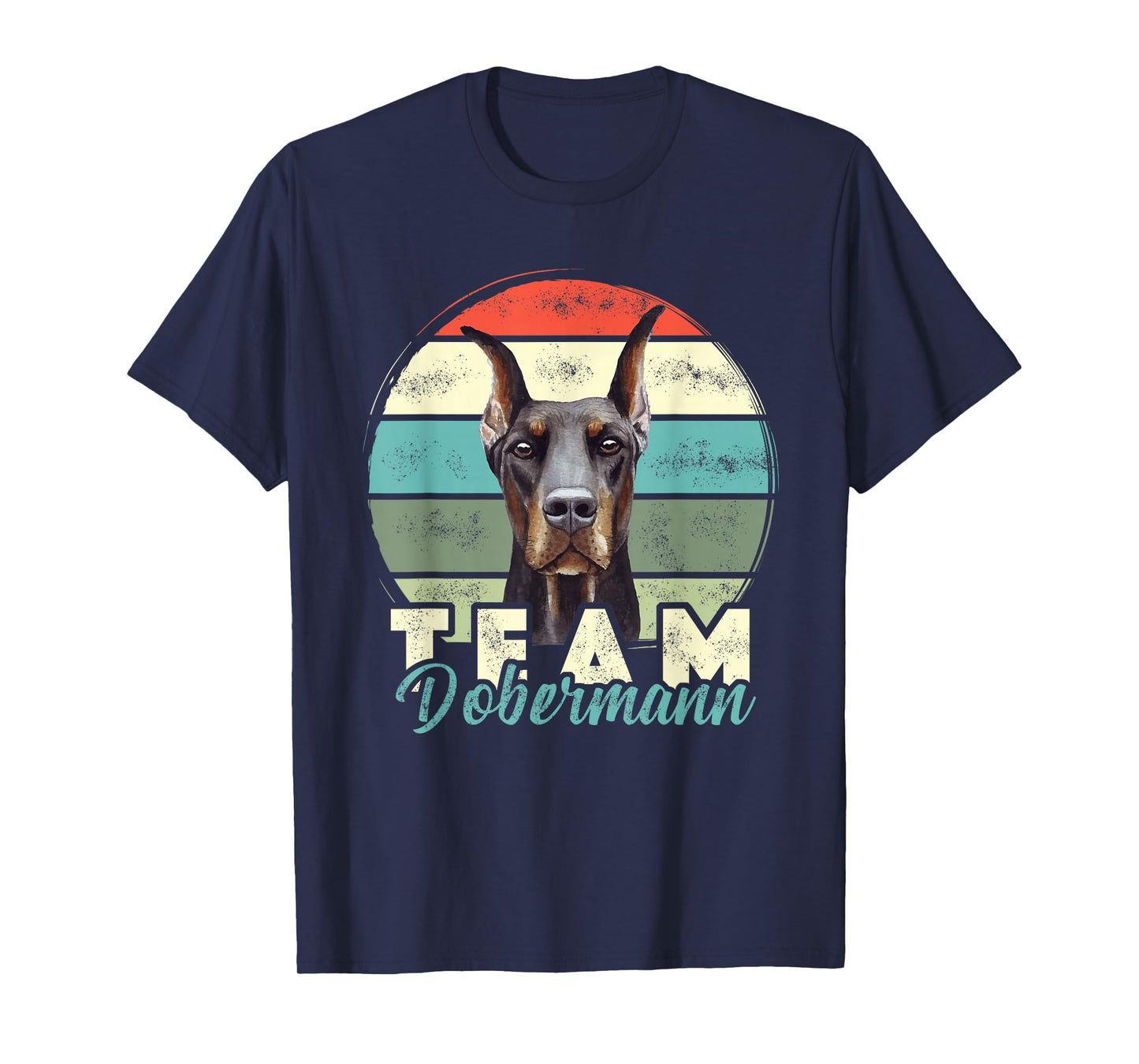 Team Doberman Dog Outfit Retro Vintage Doberman Dogs Design T-Shirt