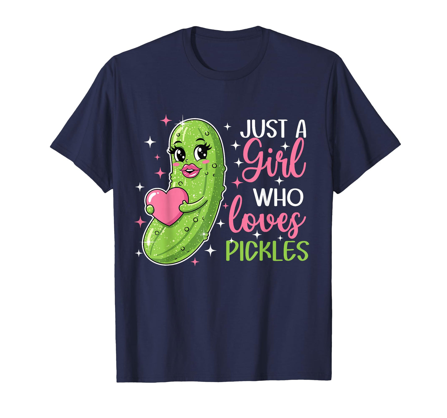 Just a Girl Who Loves Pickles Cute Design for Pickle Lovers T-Shirt