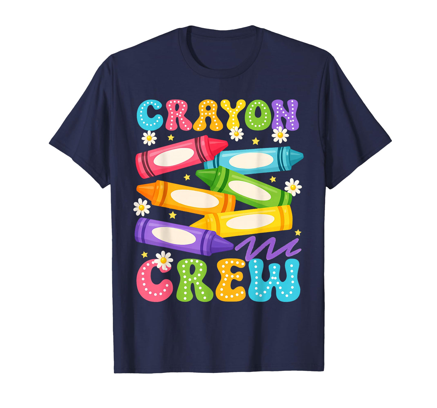Crayon Crew Coloring Artistic Drawing Color Men Women T-Shirt
