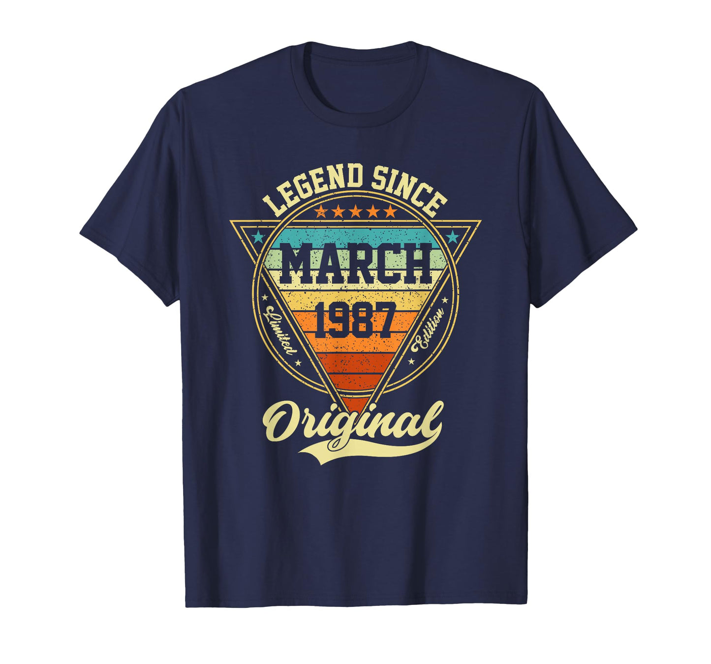 Vintage 39th Birthday Legend Since March 1987 T-Shirt