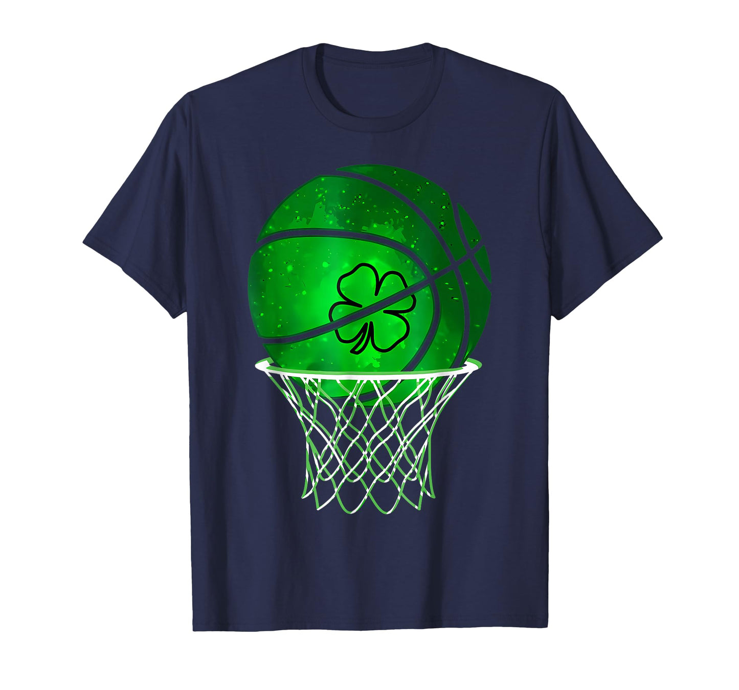 Basketball Shamrock Lucky Clover Irish St Patrick's Day Boys T-Shirt