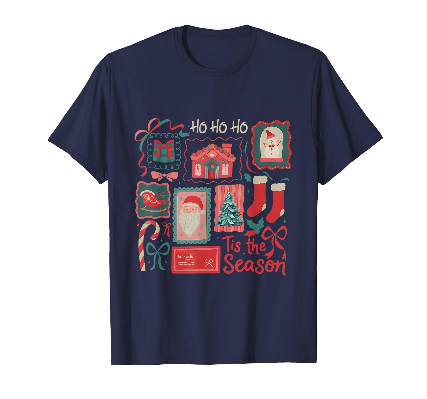 Tis The Season Boho Christmas Xmas Trees Women T-Shirt