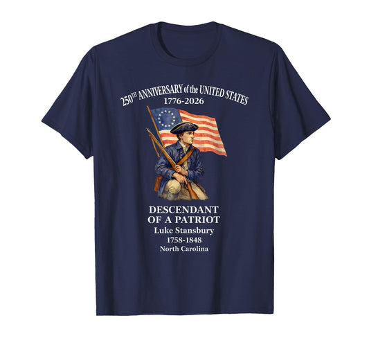 Descendant of a Patriot 250th Anniversary USA T-Shirt