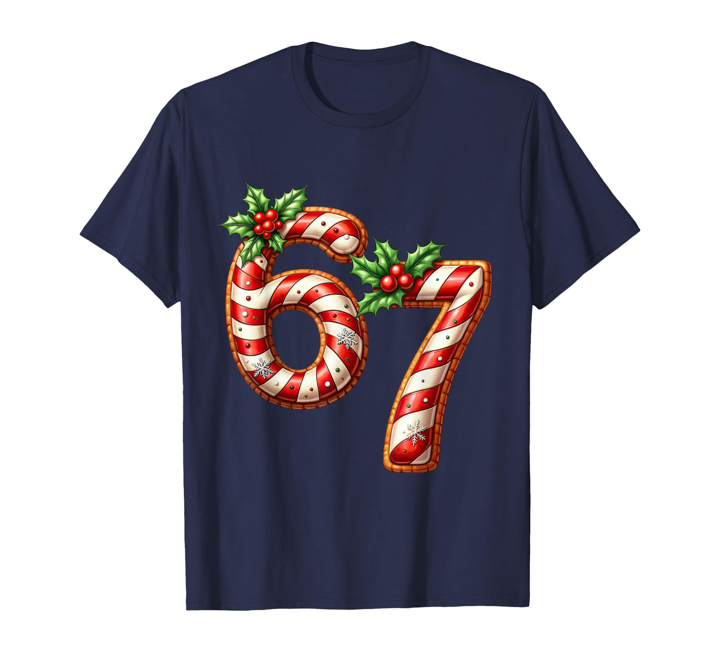 Fun Christmas Six Seven 6 7 Meme Santa Boys Girls Men Women T-Shirt