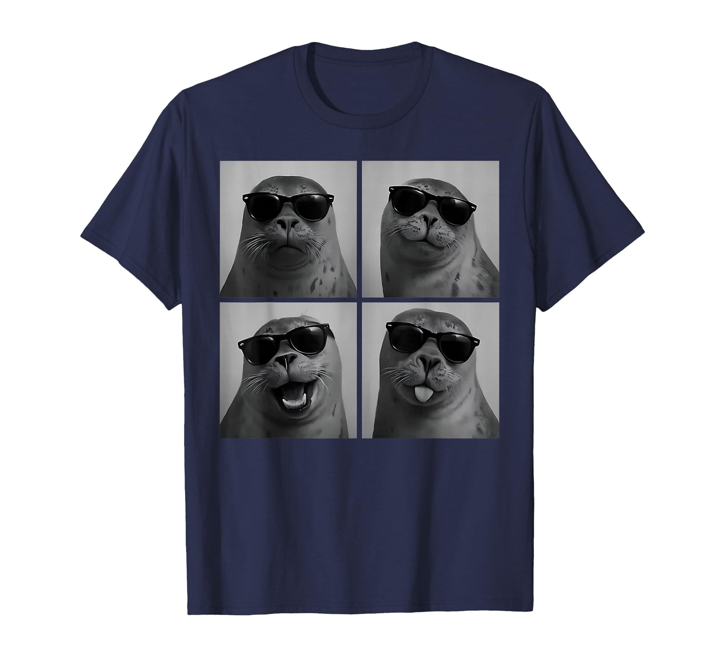 Seal Sea Lion Photobooth Seal Ocean with Sunglasses Cool T-Shirt