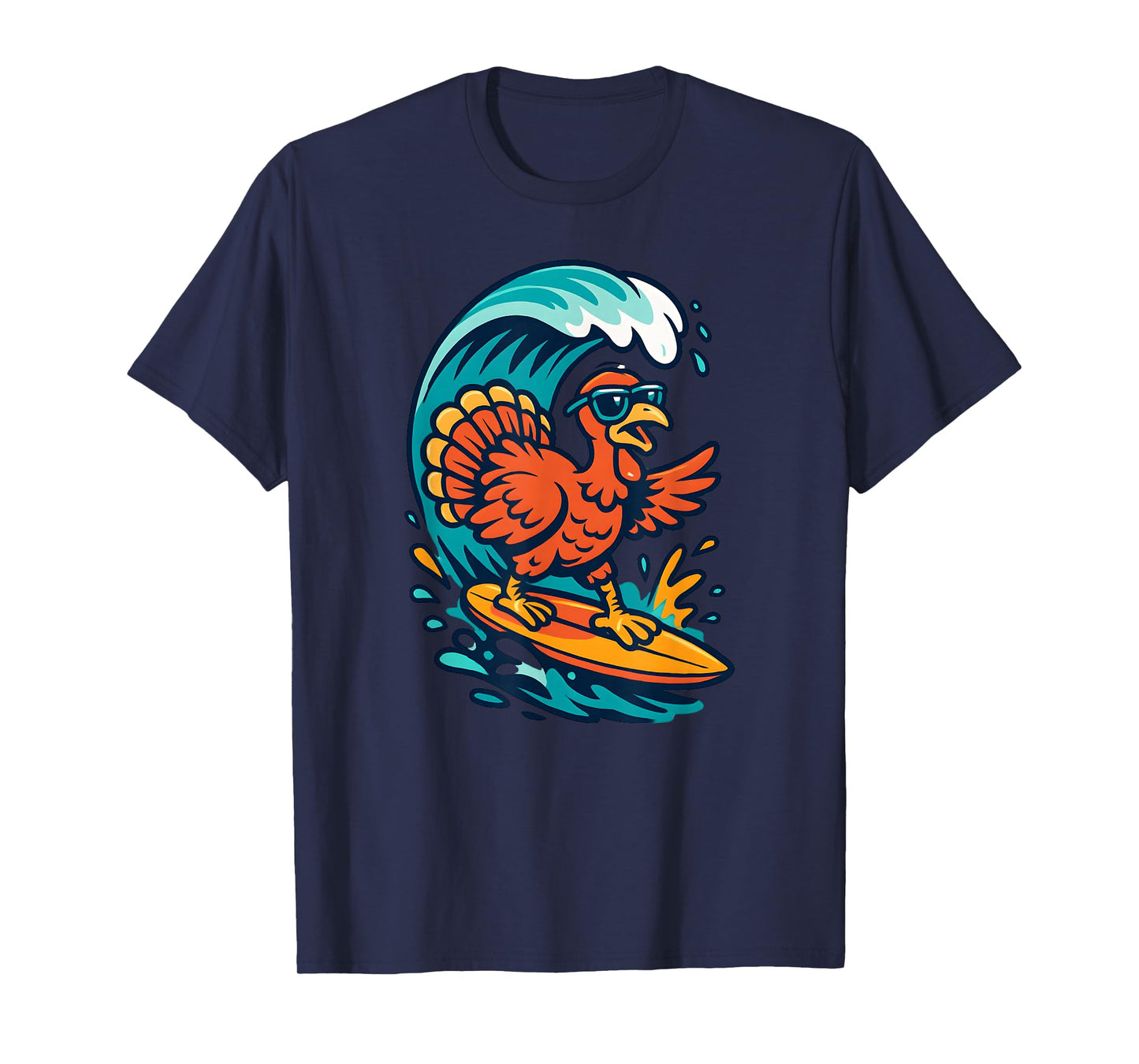 Thanksgiving Turkey Surfer Surfing T-Shirt