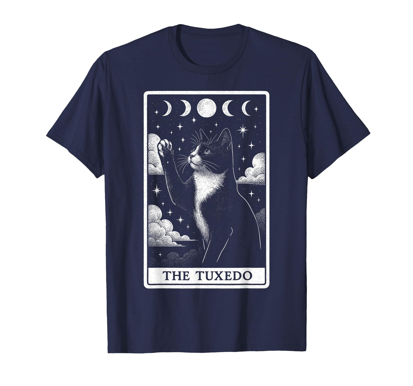 The Tuxedo Cat Tarot Card Witchy Moon T-Shirt