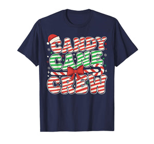 Kids Candy Cane Crew Christmas Family Men boy Women T-Shirt