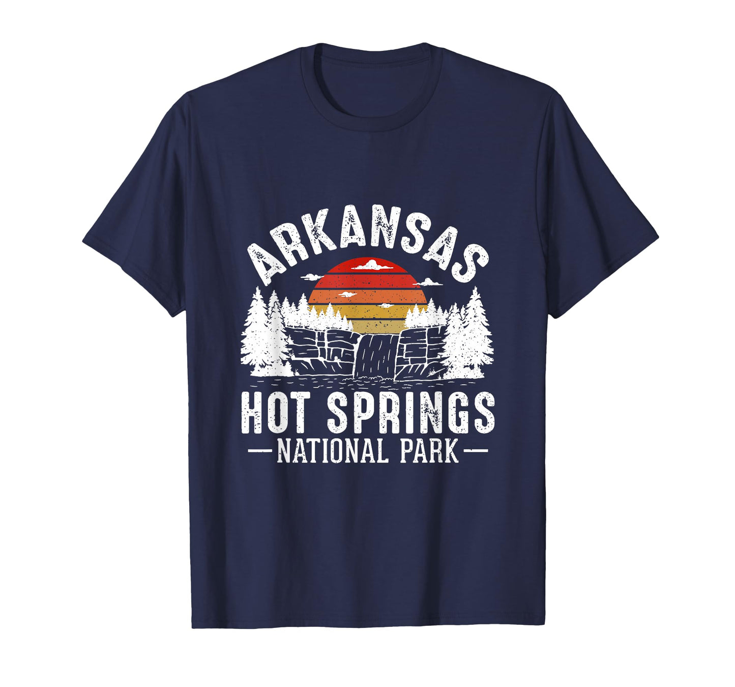 Arkansas Hot Springs National Park Retro Sunset Travel T-Shirt