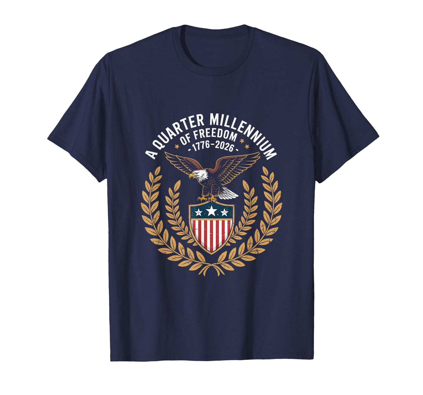 Vintage Eagle US Flag Emblem for Quarter Millennium Freedom T-Shirt