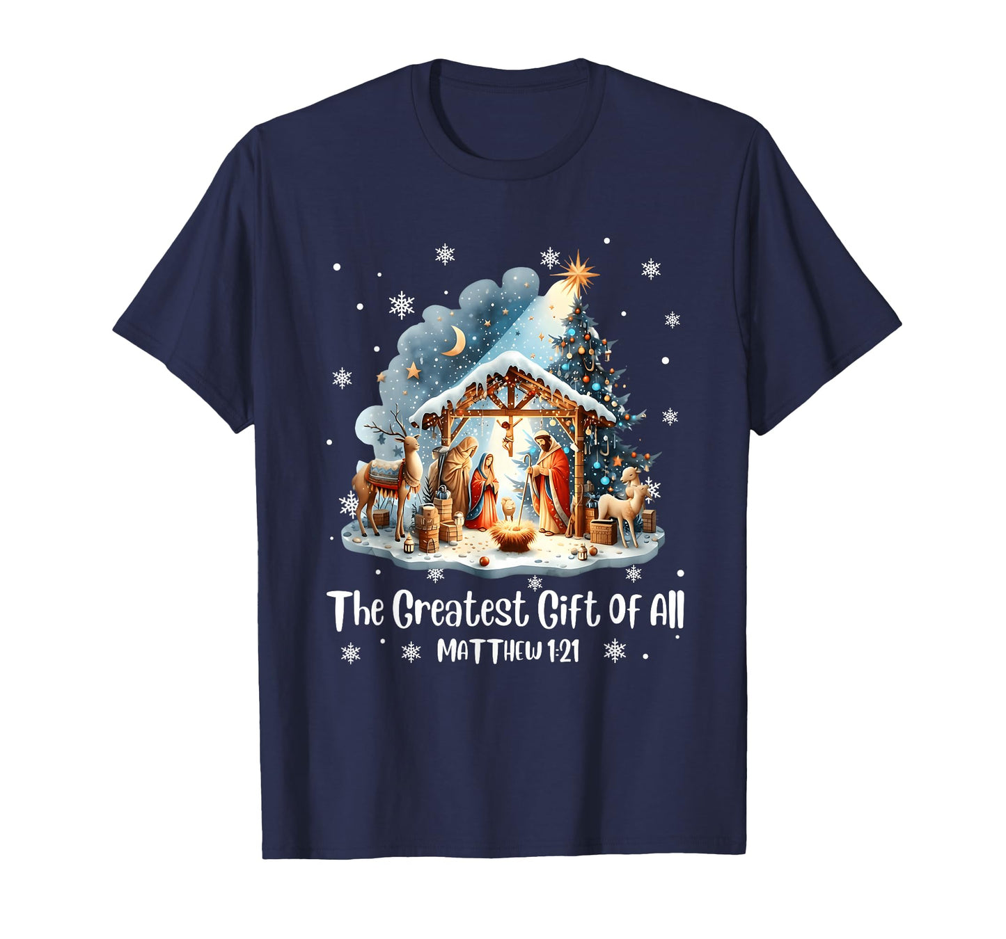 The Greatest Gift for All Christmas Nativity Jesus Christian T-Shirt
