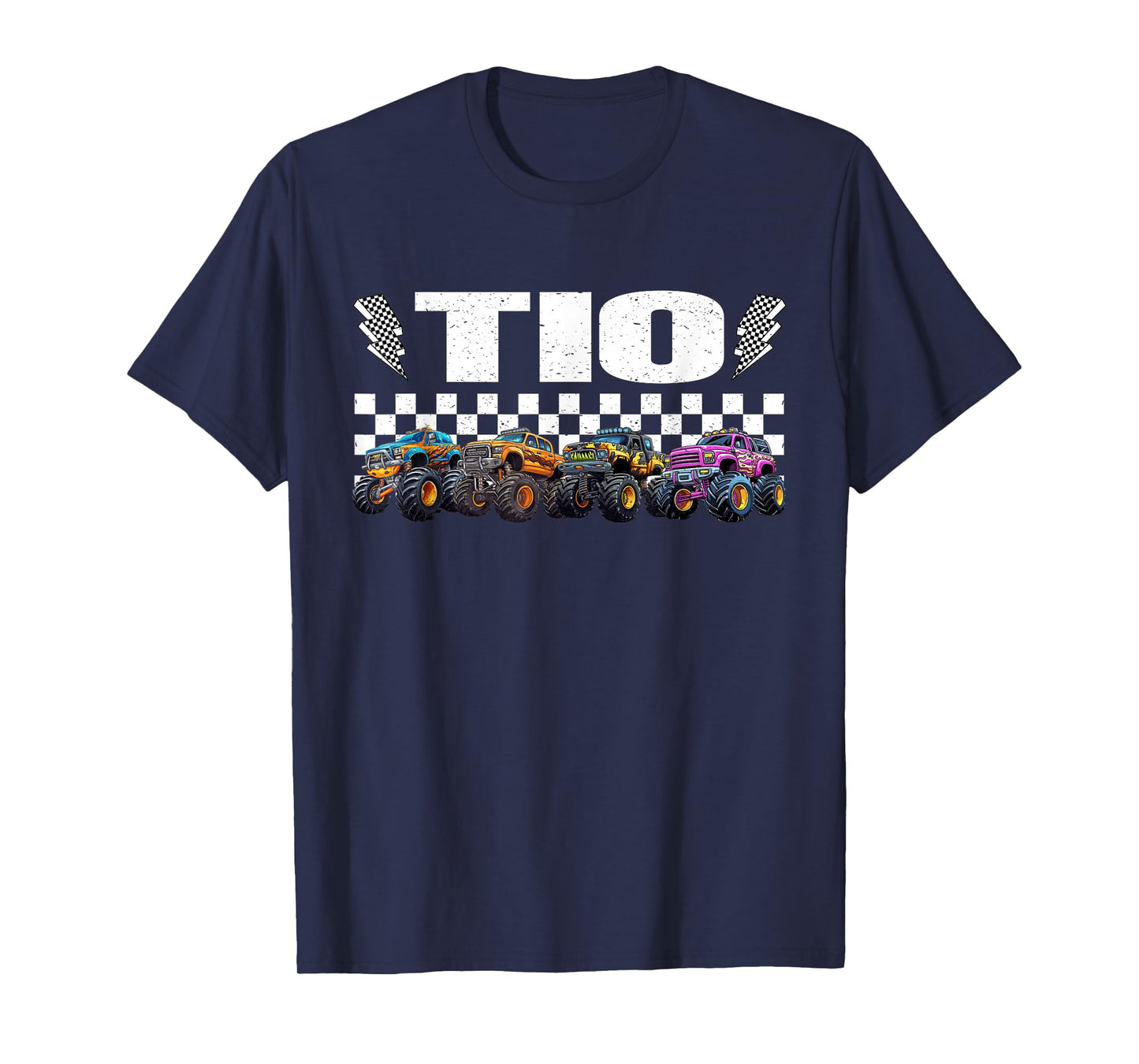 TIO Retro Monster Truck Family Crew Birthday Matching T-Shirt