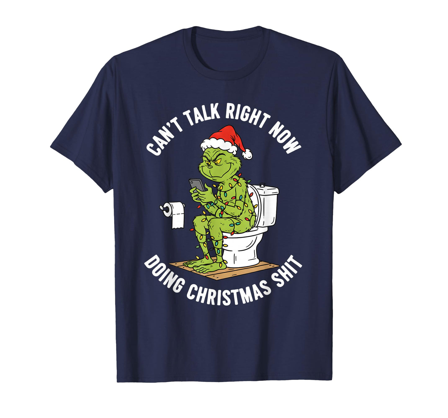 Santa Hat Can't Talk Right Now Doing Christmas Shits T-Shirt