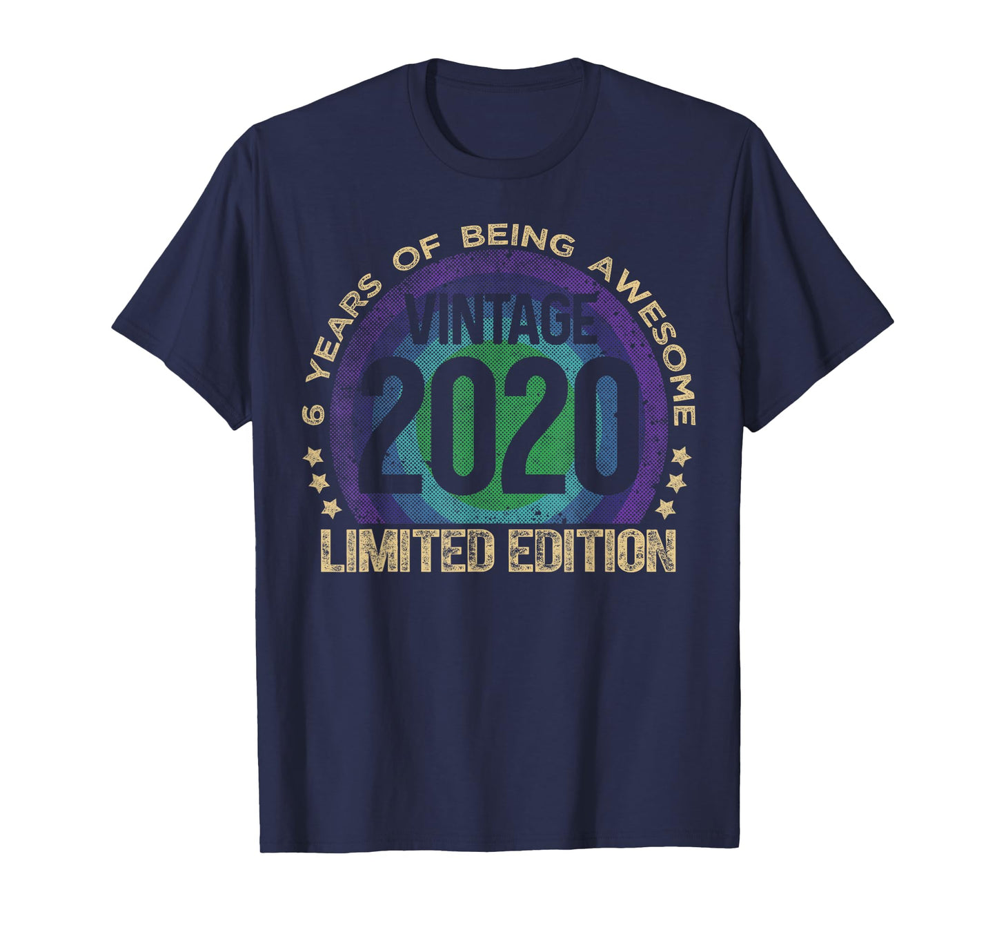 6 Year Old Gifts Vintage 2020 Limited Edition 6th Birthday T-Shirt