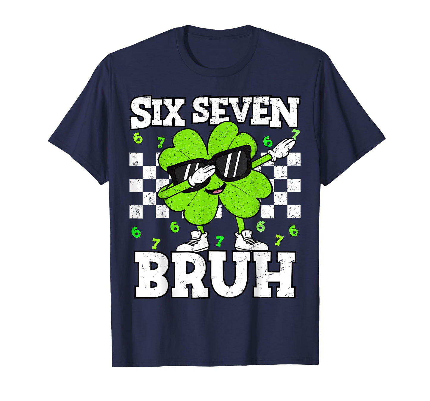 St Patricks Day 67 Six Seven Bruh Dabbing Shamrock Clover T-Shirt