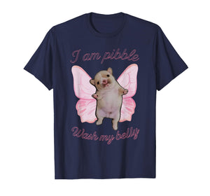 I Am Pibble Wash My Belly Pibble Meme Funny Dog Brainrot T-Shirt