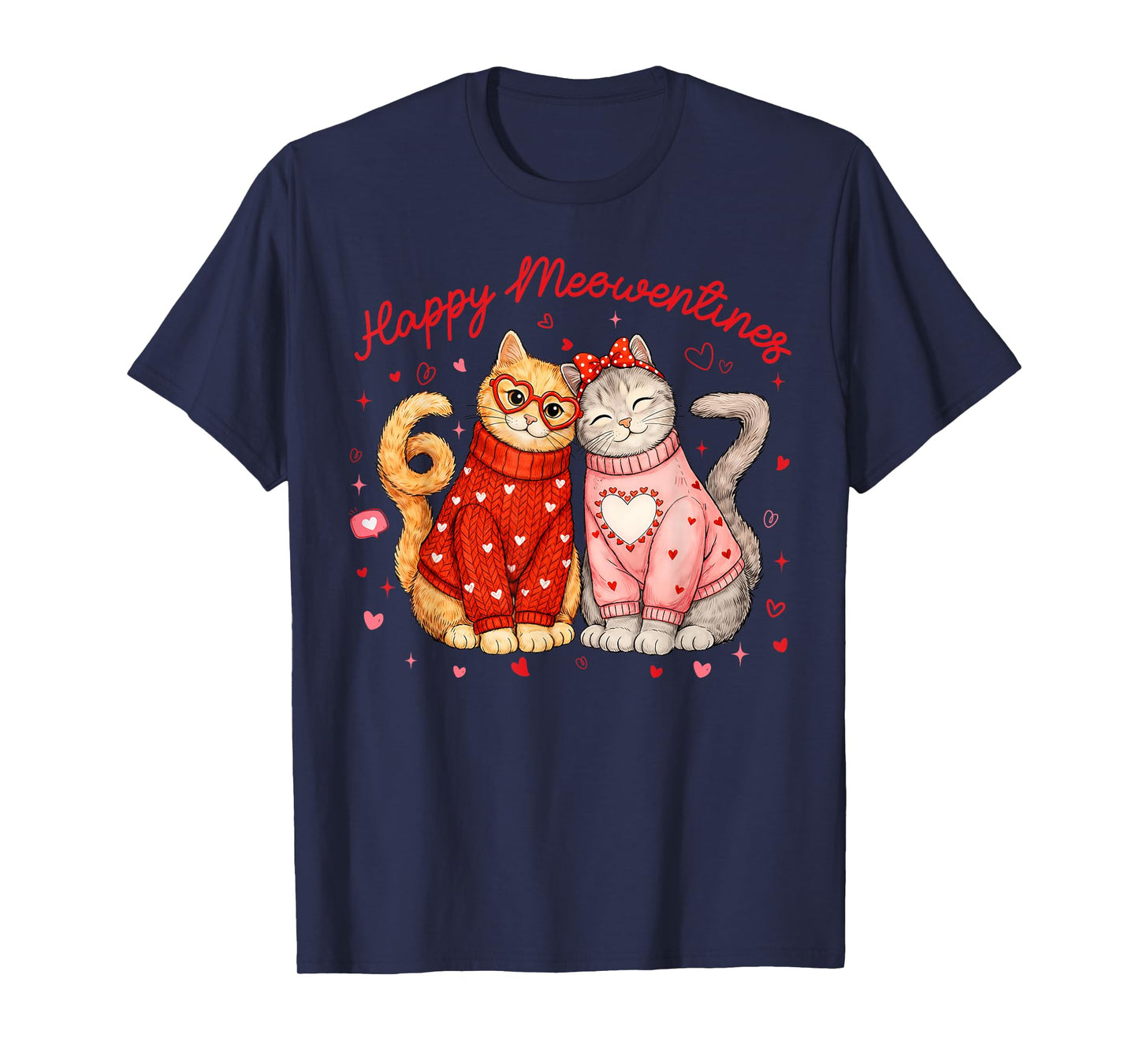 Happy Meowentines 67 Six Seven Cute Cat Valentine Men Women T-Shirt