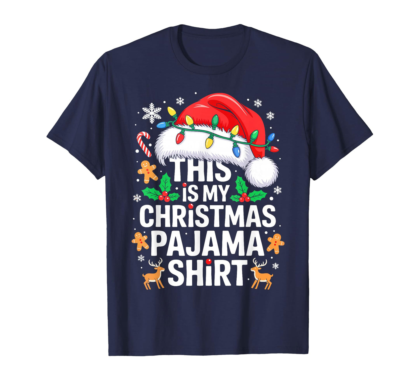 This is My Christmas Pajama Shirt Adult Xmas PJs Men Women T-Shirt