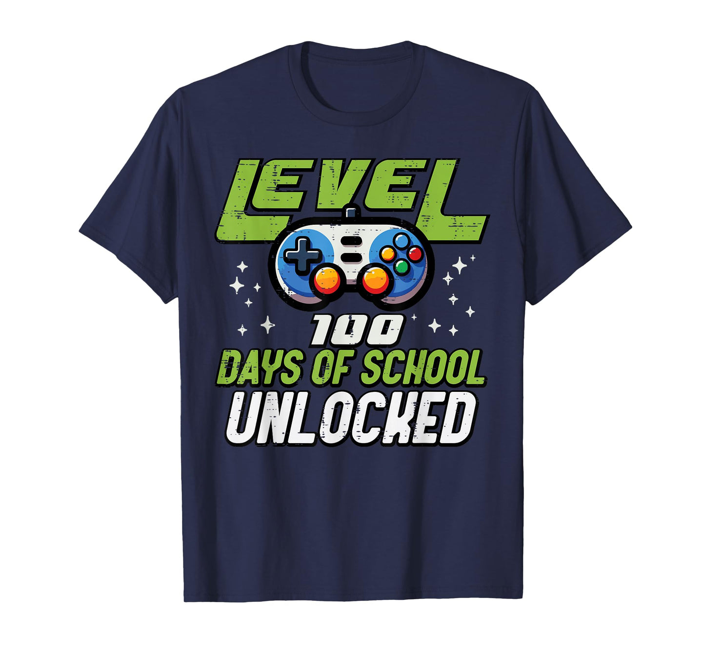 Level 100 Days of School Unlocked Gaming 100th Day Boys Kids T-Shirt