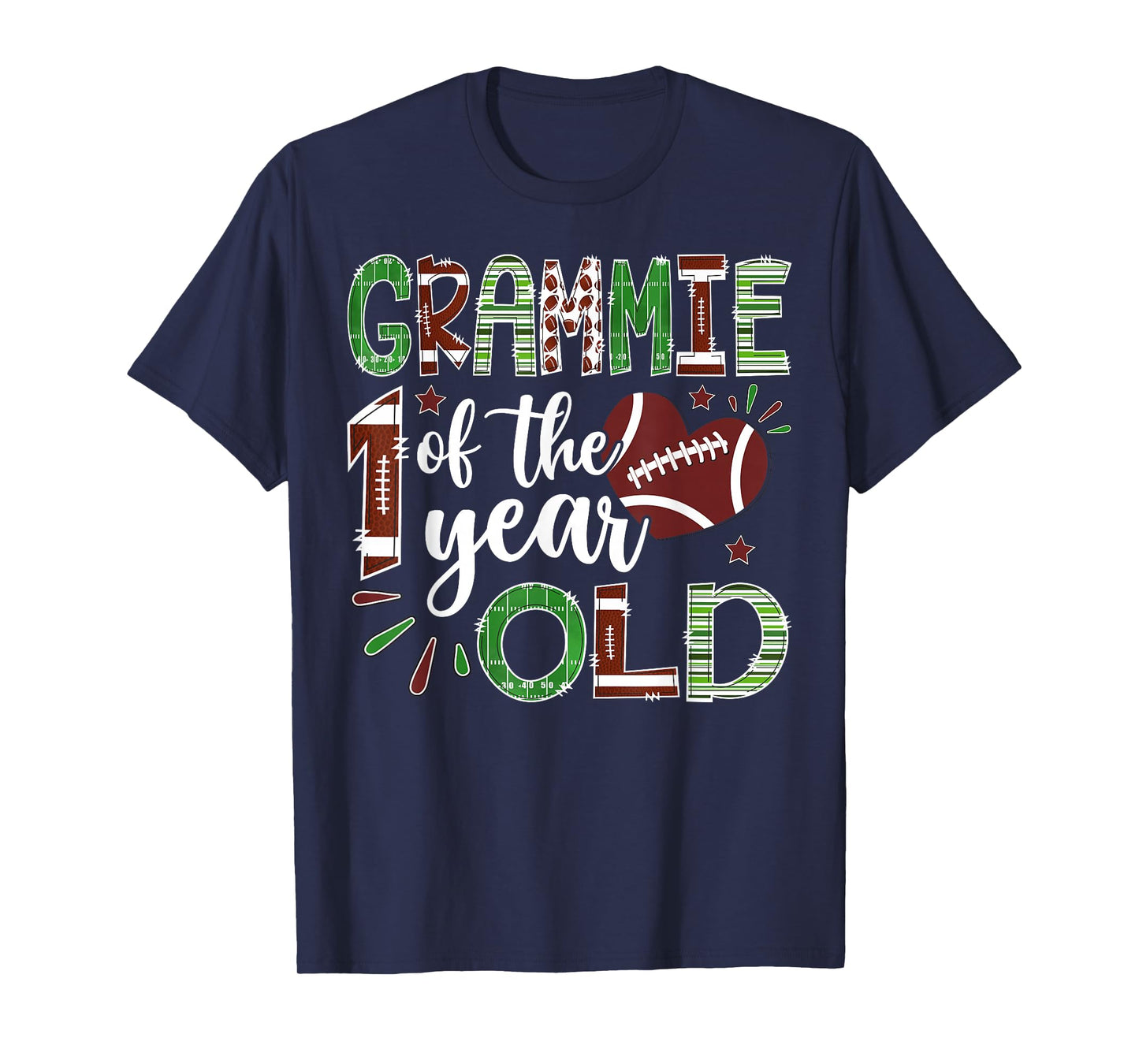 Grammie of The 1 Year Old Football First Birthday Boy T-Shirt