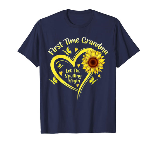 Funny Grandmother First Time Grandma Let The Spoiling Begin T-Shirt