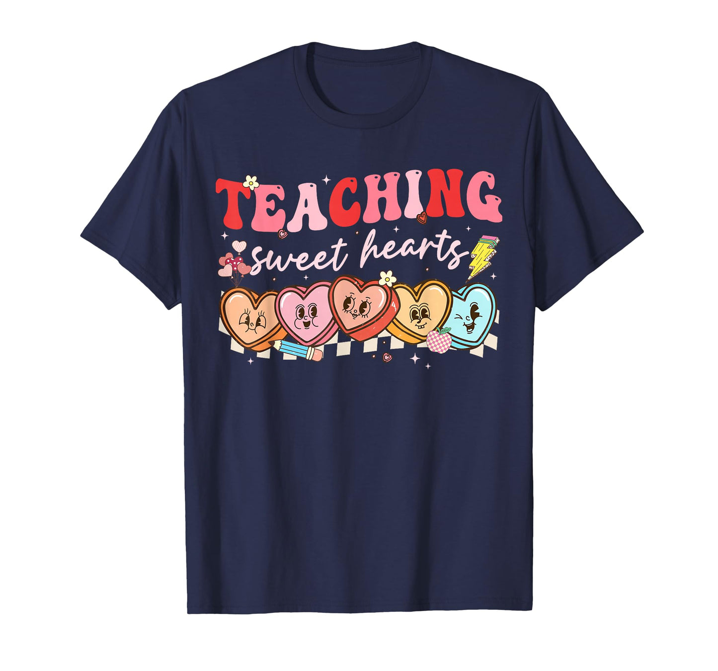 Valentine Teaching Sweet Hearts Teacher Men Women T-Shirt