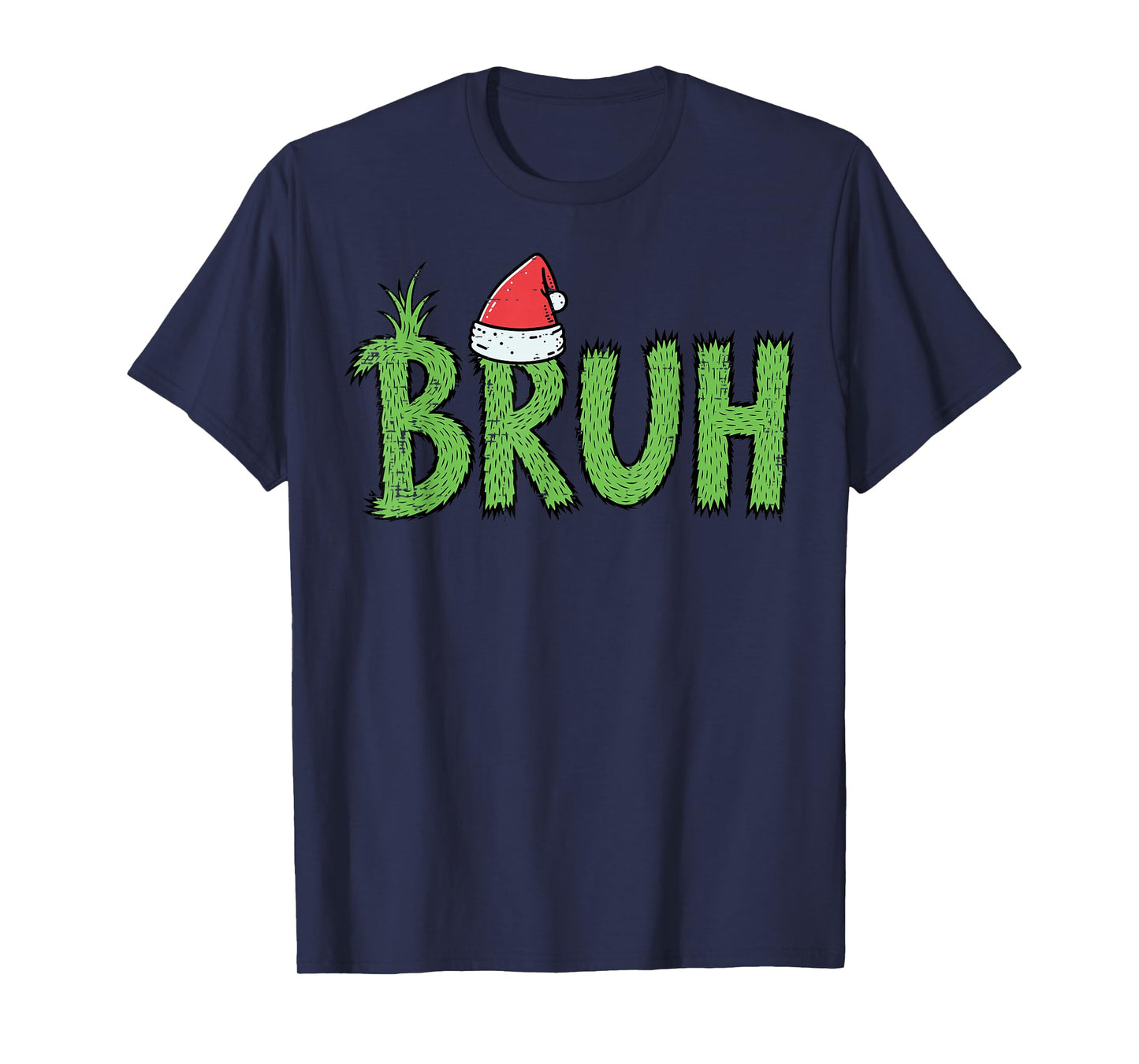 Christmas Bruh Santa Hat Funny Xmas Meme Humor Men Women Kid T-Shirt