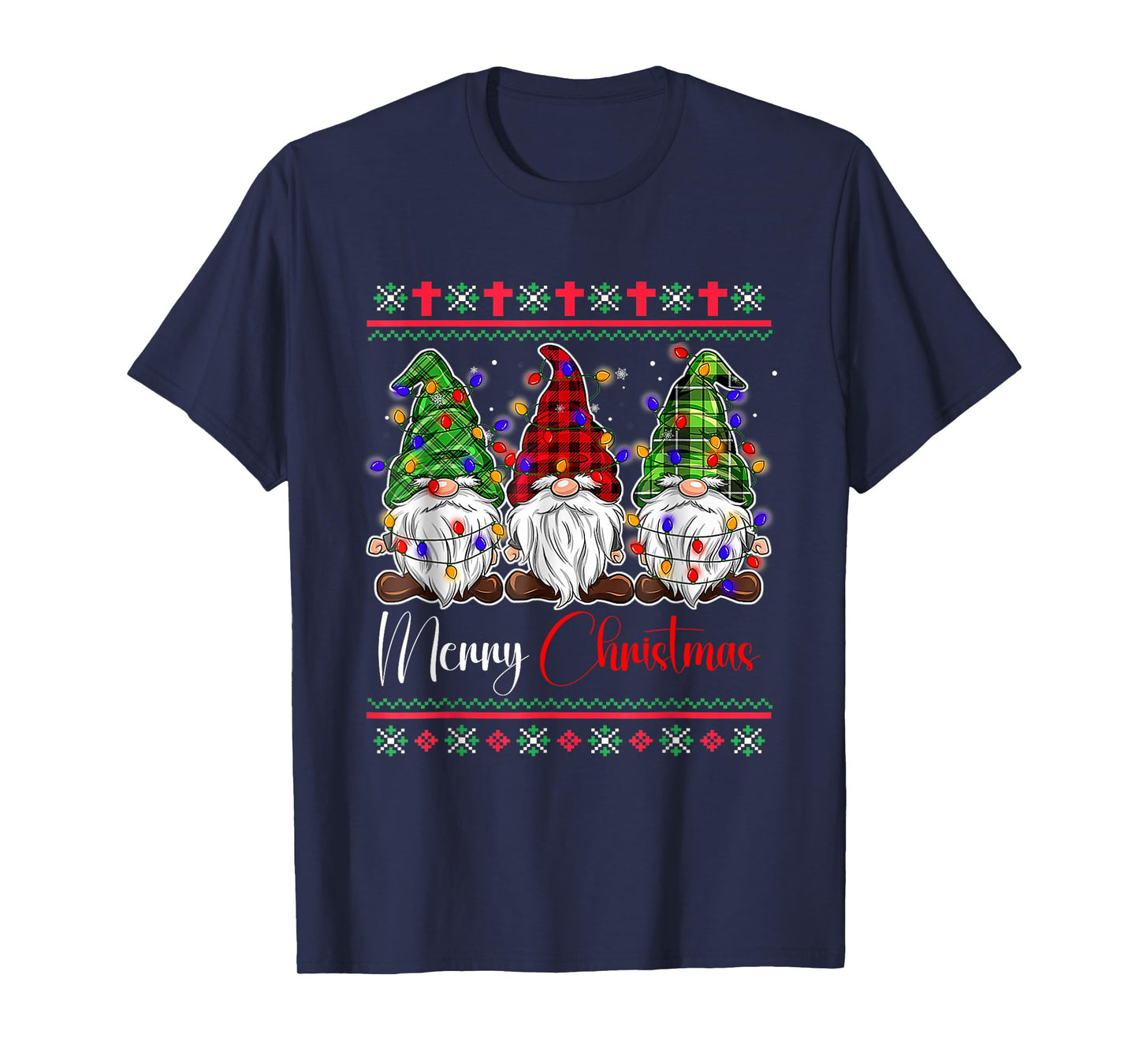 Merry Christmas Leopard Buffalo Red Plaid for Men Women T-Shirt