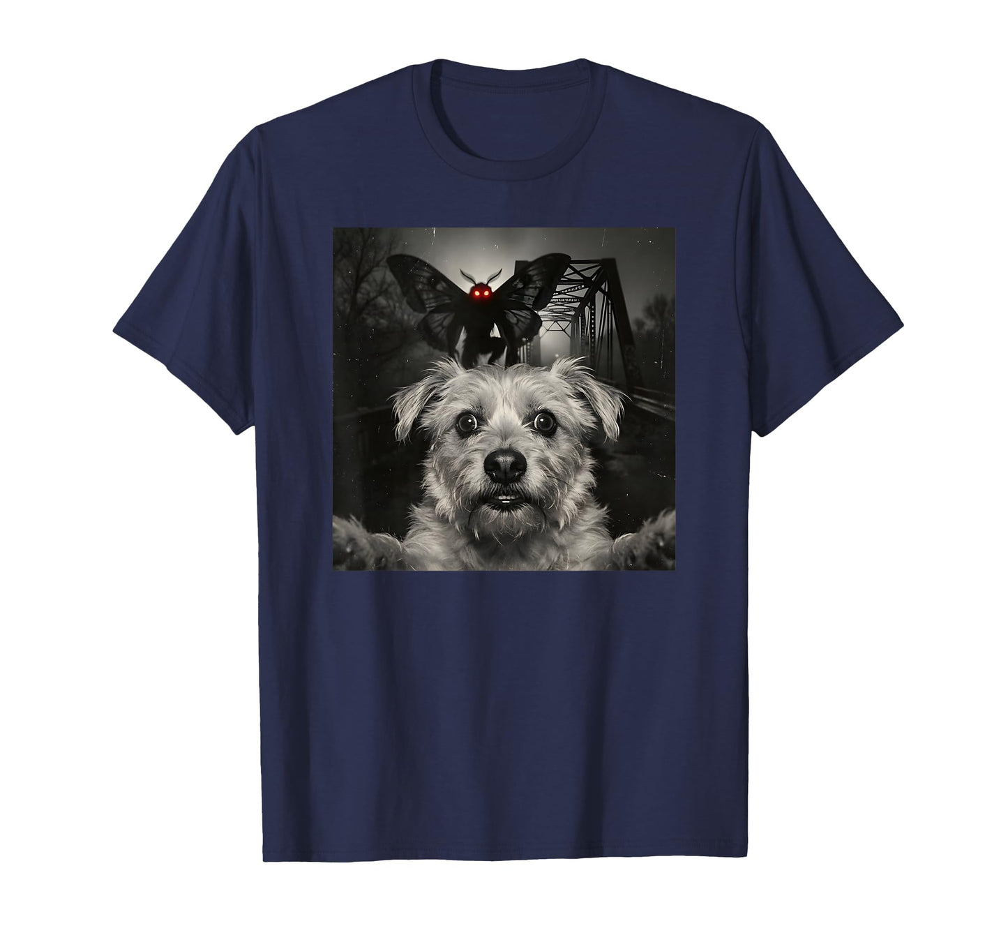 Funny Mothman Cryptid Dog Selfie - Paranoid Humor Gift T-Shirt