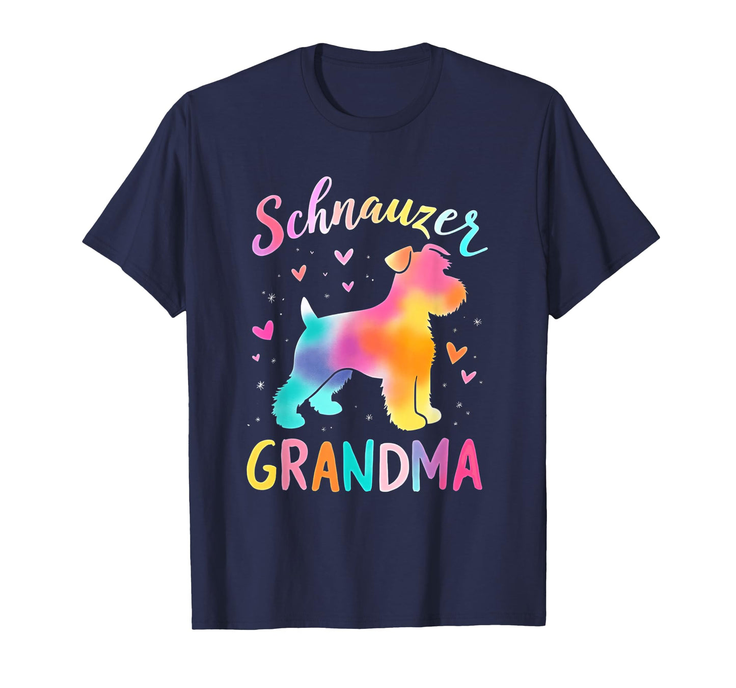 Mini Schnauzer Grandma Colorful Schnauzer Lovers T-Shirt