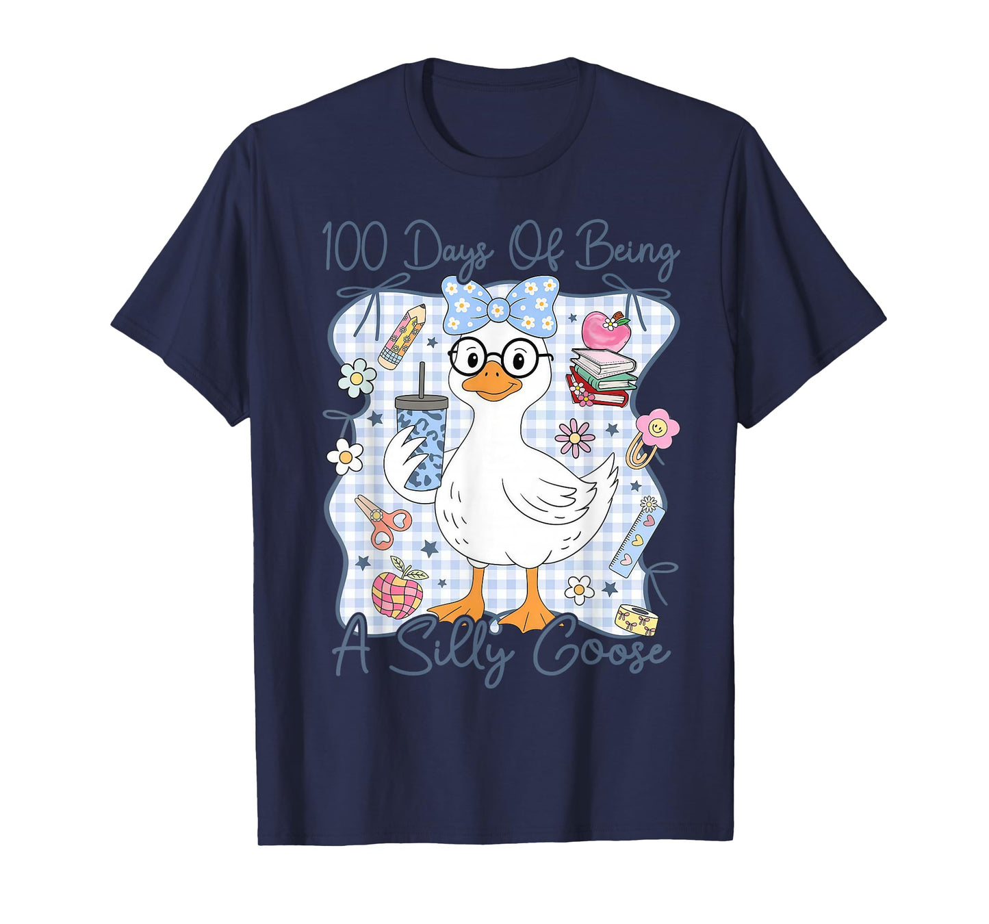 100 Days of Being A Silly Goose Teacher 100 Days of School T-Shirt
