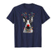 Cute Bull Terrier Dog Reindeer Christmas T-Shirt
