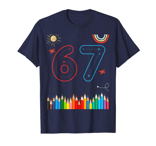67 Tracing Funny Meme Elementary School Teachers T-Shirt