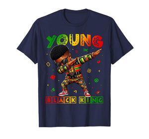 Black History Month Young Black King African Pride Boys T-Shirt