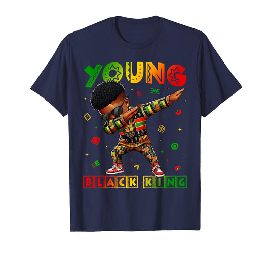 Black History Month Young Black King African Pride Boys T-Shirt