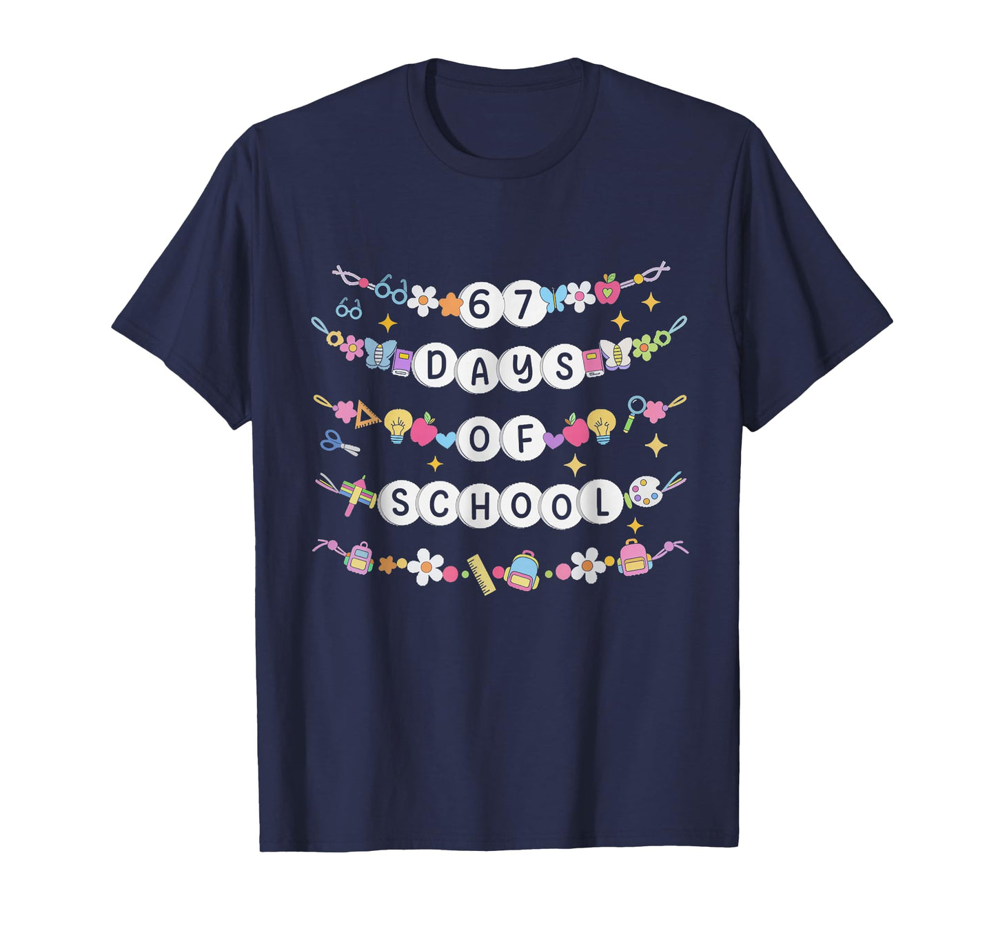 100 Days of School Truck 67th Day of School Six Seven Kids T-Shirt