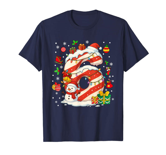 Number 67 Christmas Candy 6 7 Six Seven 6 7 Matching Couples T-Shirt