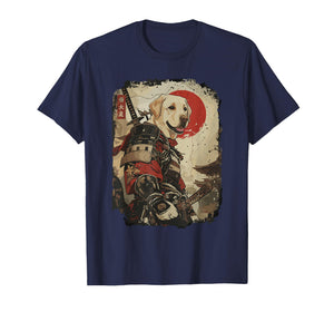Samurai Labrador Retriever Dog Lover Vintage Mens Graphic T-Shirt