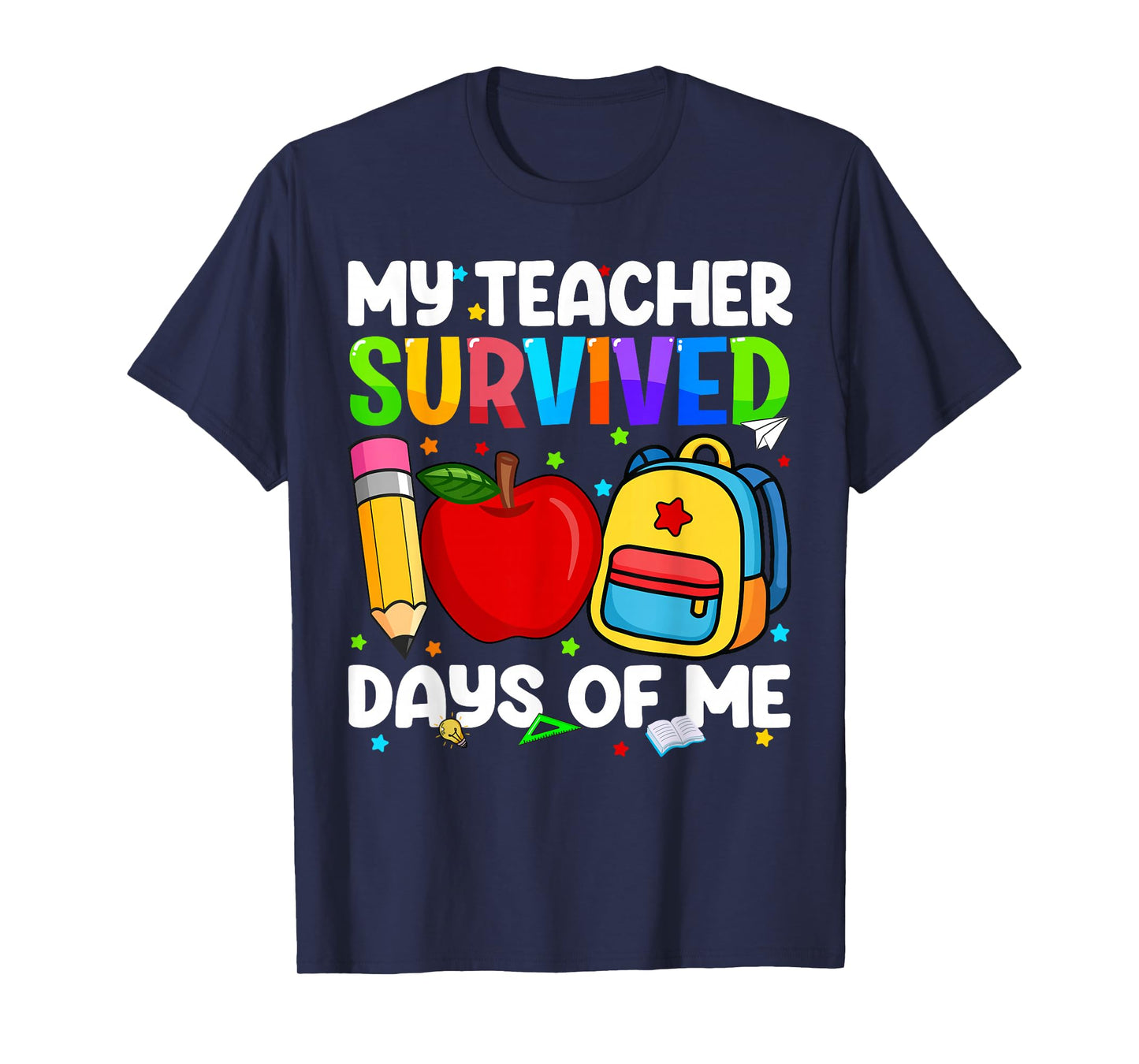 My Teacher Survived 100 Day of Me 100th Day Kid Boy Girl T-Shirt